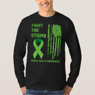 Mental Health Awareness In May 2022 Green Ribbon S T-Shirt