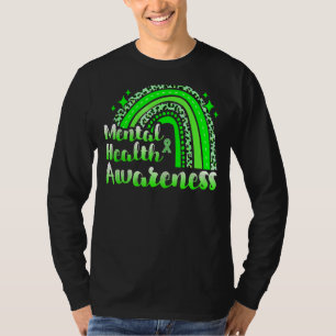 Mental Health Awareness In May We Wear Green Leopa T-Shirt