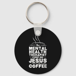 Mental Health Awareness Jesus & Coffee Mental Key Ring