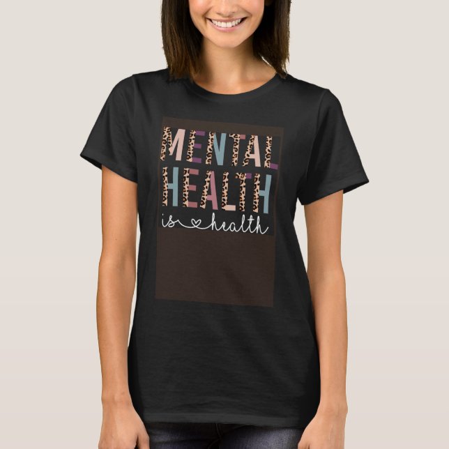 Mental Health Awareness Leopard For Kid Boy Girl M T-Shirt (Front)