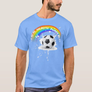 Mental Health Awareness Lgbtq Soccer Rainbow Pride T-Shirt