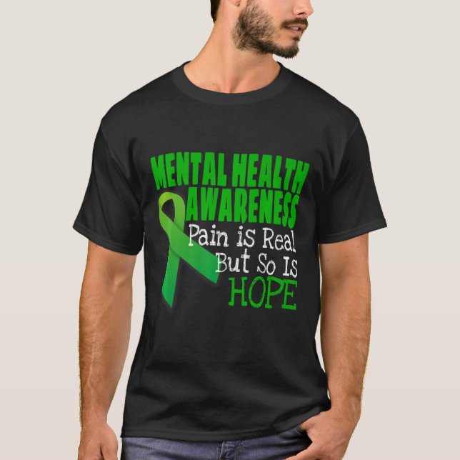Mental Health Awareness  Mental Health Ribbon T-Shirt (Front)