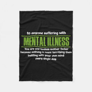 Mental Health Awareness Mental Illness Fleece Blanket