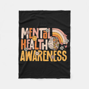 Mental Health Awareness Mental Illness Therapist C Fleece Blanket
