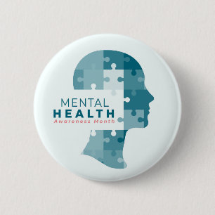 Mental Health Awareness Month 6 Cm Round Badge