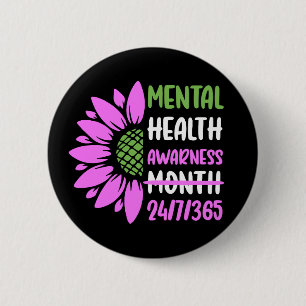 Mental Health Awareness Month 6 Cm Round Badge