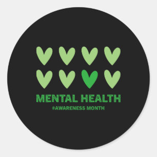 Mental Health Awareness Month  Classic Round Sticker