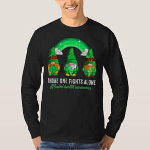 Mental Health Awareness Month Gnomes Light Green R T-Shirt
