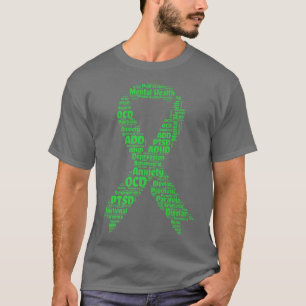 Mental Health Awareness Month Green Ribbon3754 T-Shirt
