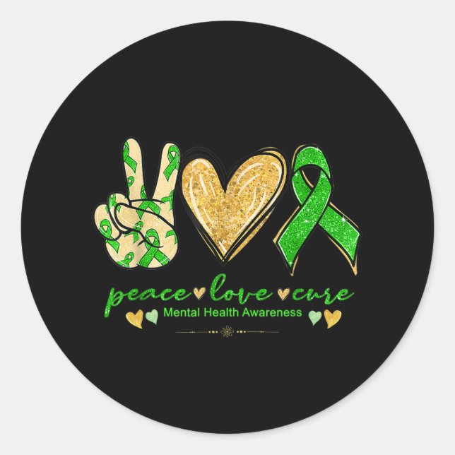 Mental Health Awareness Month | Health Matters Classic Round Sticker (Front)