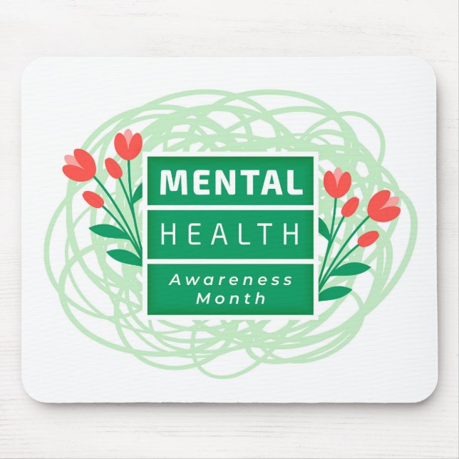 Mental Health Awareness Month Mouse Pad (Front)