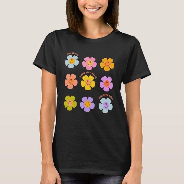 Mental Health Awareness Quote Plant  Cute Flower P T-Shirt (Front)