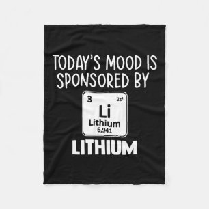 Mental Health Awareness Quote Tee Lithium Elements Fleece Blanket