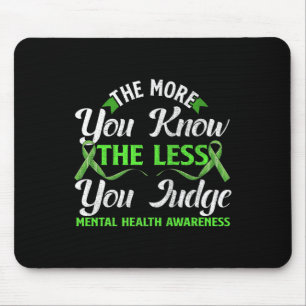 Mental Health Awareness Ribbon Design Psychiatric  Mouse Pad
