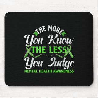 Mental Health Awareness Ribbon Design Psychiatric  Mouse Pad