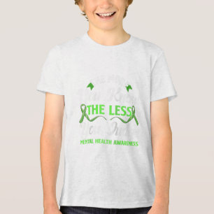 Mental Health Awareness Ribbon Design Psychiatric Tri-Blend Shirt