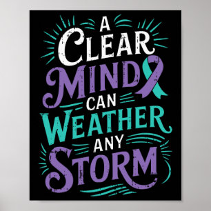 Mental Health Awareness Ribbon Suicide Prevent  Poster