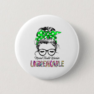 Mental Health Awareness Ribbon Support Gifts 6 Cm Round Badge