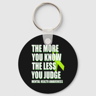 Mental Health Awareness - Ribbon Support May Mont Key Ring