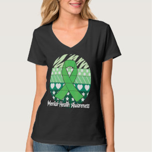 Mental Health Awareness Ribbon Warrior Counsellor T-Shirt