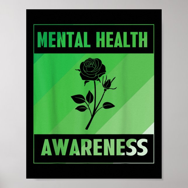 Mental Health Awareness Rose  Poster (Front)