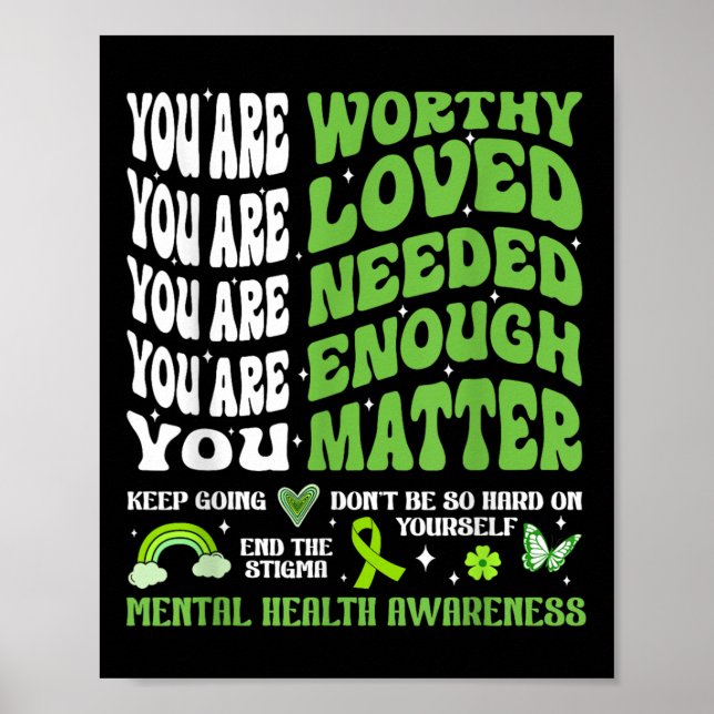 Mental Health Awareness S Motivational Support  Poster (Front)