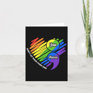 Mental Health Awareness Semicolon Lgbtq Suicide Pr Card