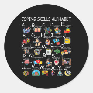 Mental Health Awareness Shirt For Women Counsellor Classic Round Sticker