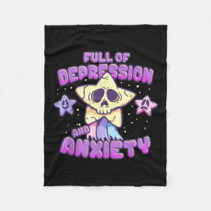 Mental Health Awareness Shirt Full Of Depression A Fleece Blanket