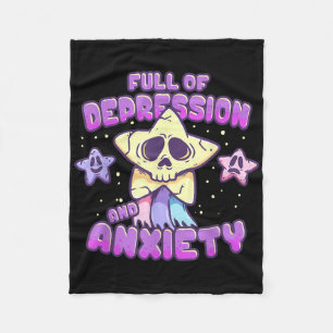Mental Health Awareness Shirt Full Of Depression A Fleece Blanket