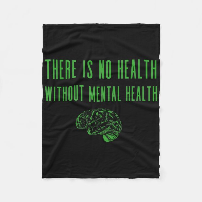 Mental Health Awareness Shirt - Green End The Stig Fleece Blanket (Front)