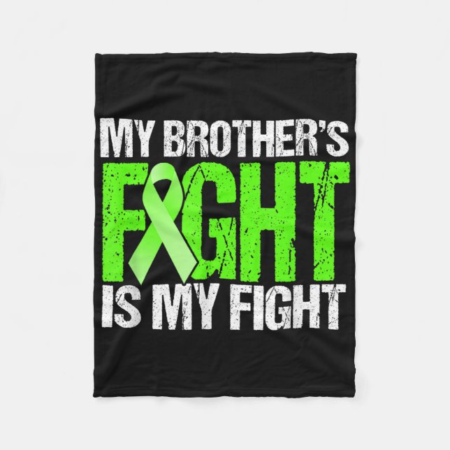 Mental Health Awareness Shirt My Brothers Fight Is Fleece Blanket (Front)
