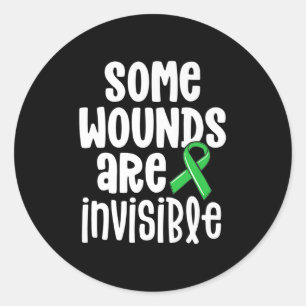 Mental Health Awareness Shirt Some Wounds Are Invi Classic Round Sticker