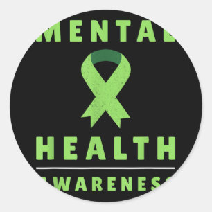 Mental Health Awareness Shirt Stress Mental Health Classic Round Sticker