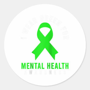 Mental Health Awareness Shirt - World Mental Healt Classic Round Sticker