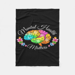 Mental Health Awareness Shirts Mental Health S Hoo Fleece Blanket