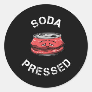 Mental Health Awareness Soda Pressed Depression Fu Classic Round Sticker