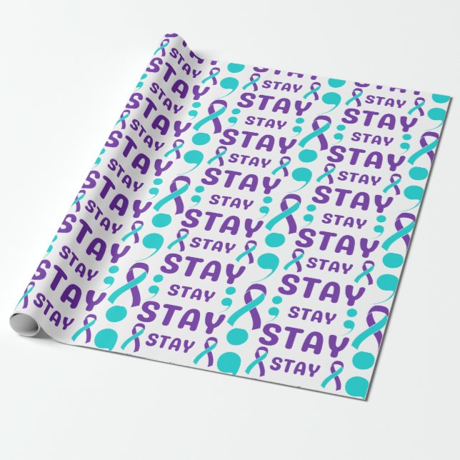 Mental Health Awareness Stay Wrapping  Paper (Unrolled)