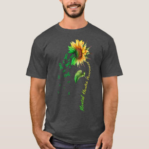 Mental Health Awareness Sunflower Premium  T-Shirt
