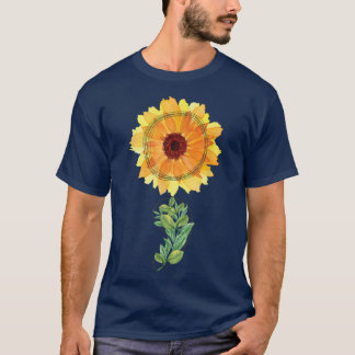 Mental Health Awareness Sunflower Semicolon  T-Shirt