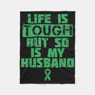 Mental Health Awareness Support Life Is Tough Husb Fleece Blanket