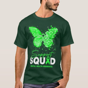 Mental Health Awareness Support Squad Butterfly 40 T-Shirt