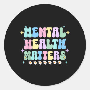 Mental Health Awareness Support Squad Mental Classic Round Sticker