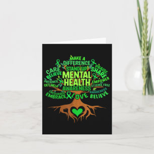 Mental Health Awareness Tree Motivational Support Card