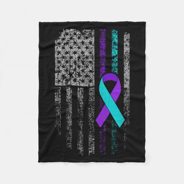 Mental Health Awareness Wall Art Fleece Blanket (Front)