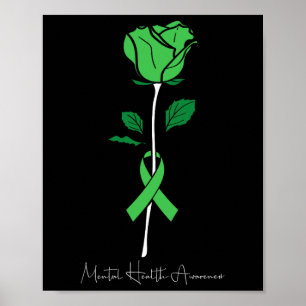 Mental Health Awareness Warrior Counsellor Therapi Poster
