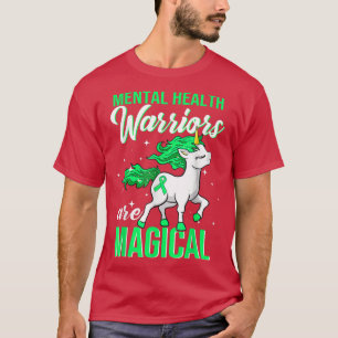 Mental Health Awareness Warrior Funny Unicorn4103 T-Shirt