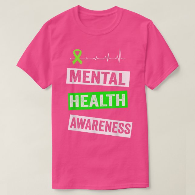 Mental Health Awareness We Wear Green 4117 1832  T-Shirt (Design Front)