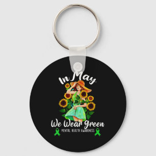 Mental Health Awareness We Wear Green Mental Healt Key Ring