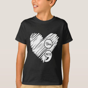 Mental Health Awareness Week Semicolon Suicide Pre T-Shirt